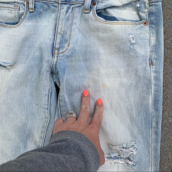 AEO light wash distressed skinny jeans STRETCH 6 REGULAR - Picture 2 of 5